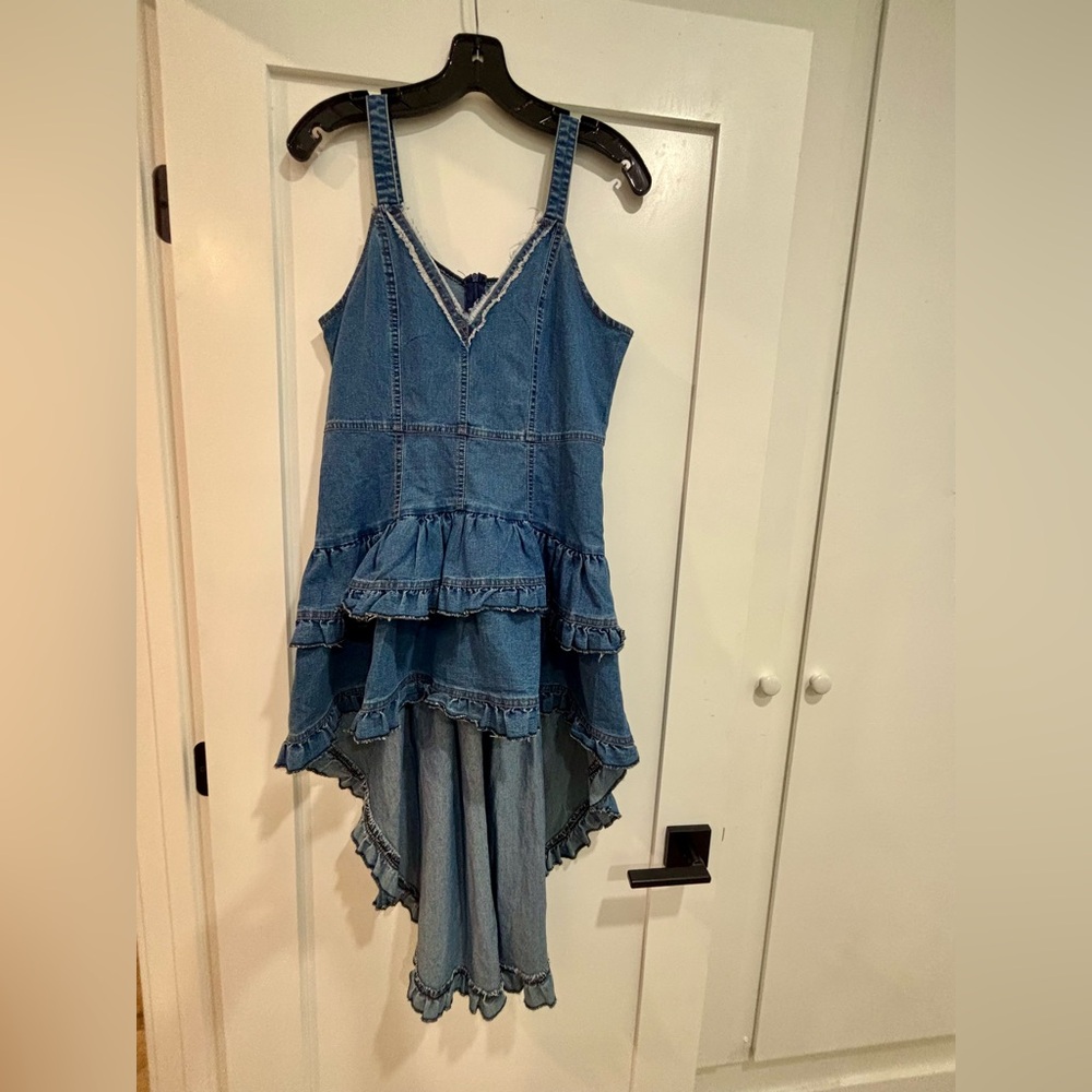 Blue Denim High-Low Dress brand new but no tags
